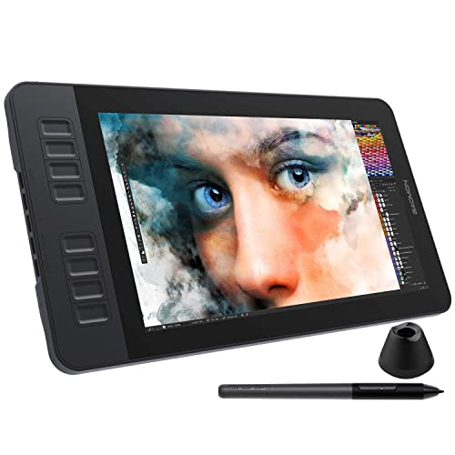 GAOMON PD1161 11,6 Pouces Tablette Graphique avec Ecran HD Moniteur de Dessin pour Débutants avec Stylet Passif à 8192 Niveaux et Fonction d'Inclinaison, 8 Raccourcis, Compatible avec Mac et Windows