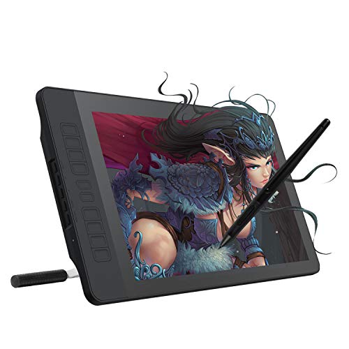 GAOMON PD1560 15.6 Pouces IPS HD Ecran Tablette Graphique Moniteur Stylet avec 8192 Niveaux de Pression et 10 Touches Personnalisables