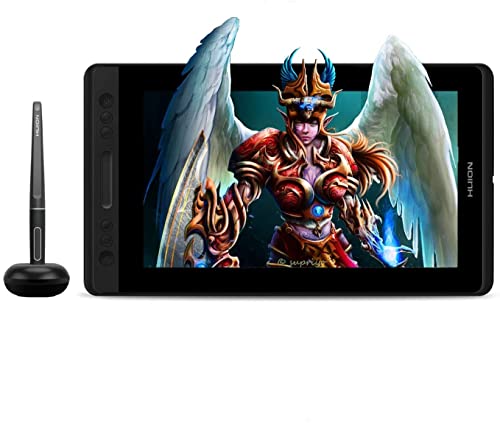 HUION KAMVAS Pro 13 Tablette Graphique avec Ecran HD 13.3' avec 4 Raccourcis et 1 Barre Tactile, Compatible avec Chromebook, Windows et Mac, Idéal pour le télétravail et la formation en ligne