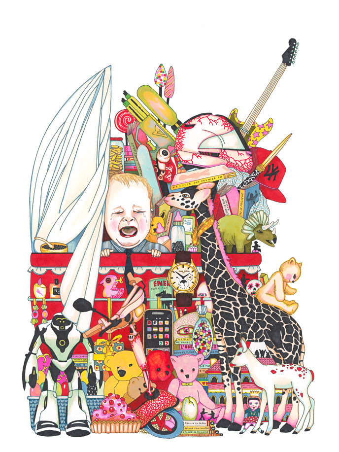 05_Dimitri - Illustrations du livre L'argent. Editions Thierry Magnier_2013