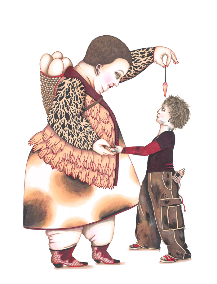 10_la diseuse de bonne aventure - Illustrations du livre Saltimbanques_Thierry Magnier_2011